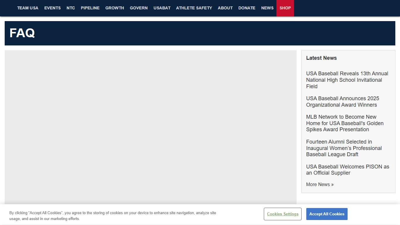 USA Baseball FAQ USA Baseball